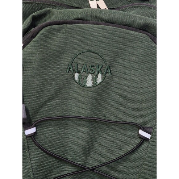 Alaska Green Canvas Backpack 2 Zipper. - Picture 3 of 15